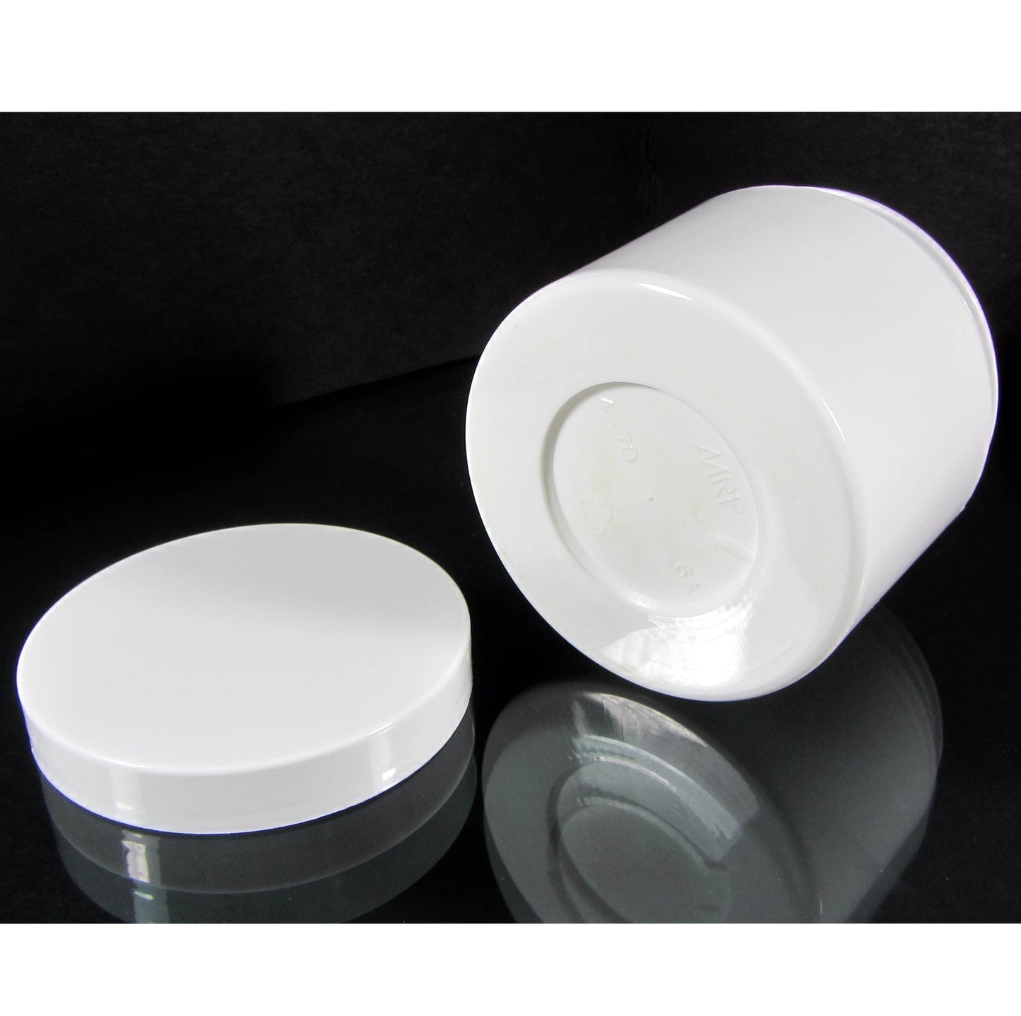 2 Beauty Containers Double Wall White Cosmetic Jars 4 oz. 120 Ml White Lid w/ Pressure Sensitive Liner (9313-2) Discount Cosmetic Jars