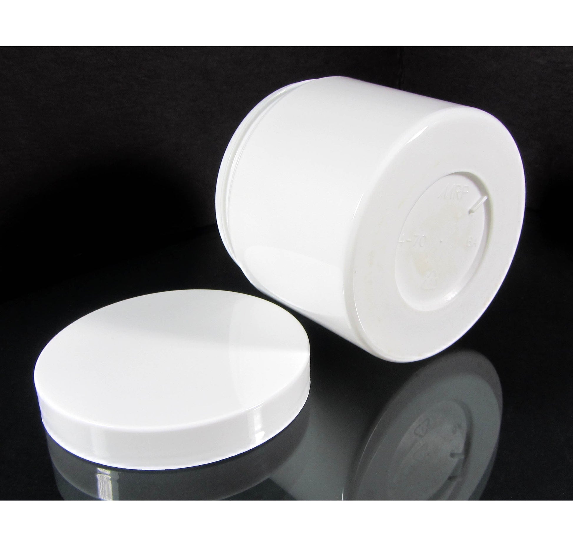 2 Beauty Containers Double Wall White Cosmetic Jars 4 oz. 120 Ml White Lid w/ Pressure Sensitive Liner (9313-2) Discount Cosmetic Jars