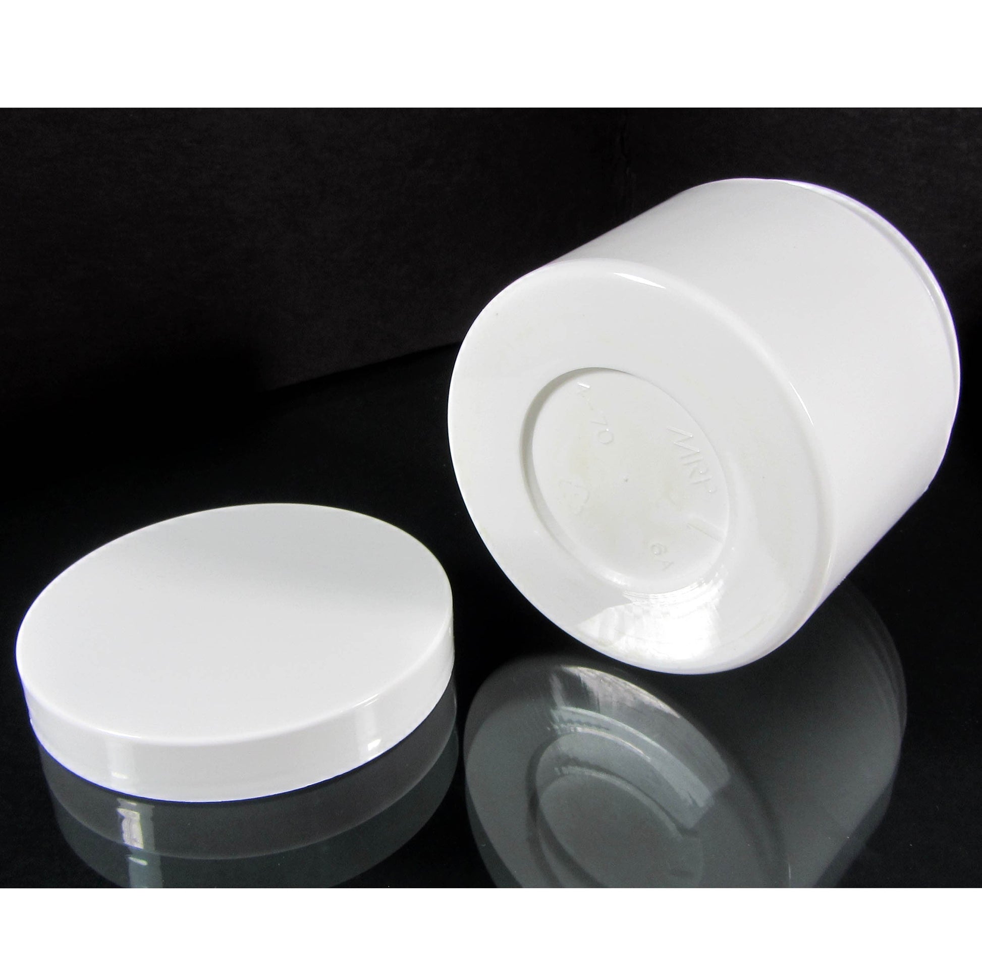 2 Beauty Containers Double Wall White Cosmetic Jars 4 oz. 120 Ml White Lid w/ Pressure Sensitive Liner (9313-2) Discount Cosmetic Jars