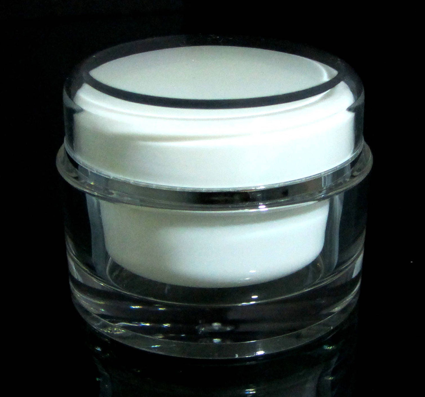 50 Acrylic Cosmetic Cream Jar Elegant Beauty Containers w/ Sealing Disc 50 ML (3150-50) Discount Cosmetic Jars