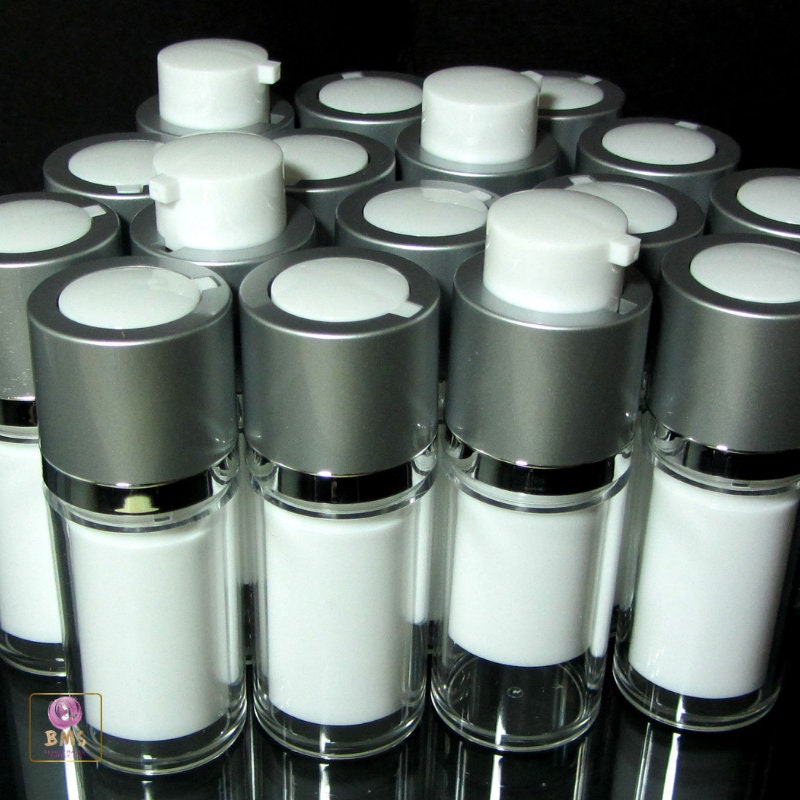 Airless Pump Bottles Twist Up Style Acrylic Serum Facial Treatment Empty Bottles 15 Ml 0.5 oz. (50 Bottles) 3515-50 Discount Cosmetic Jars