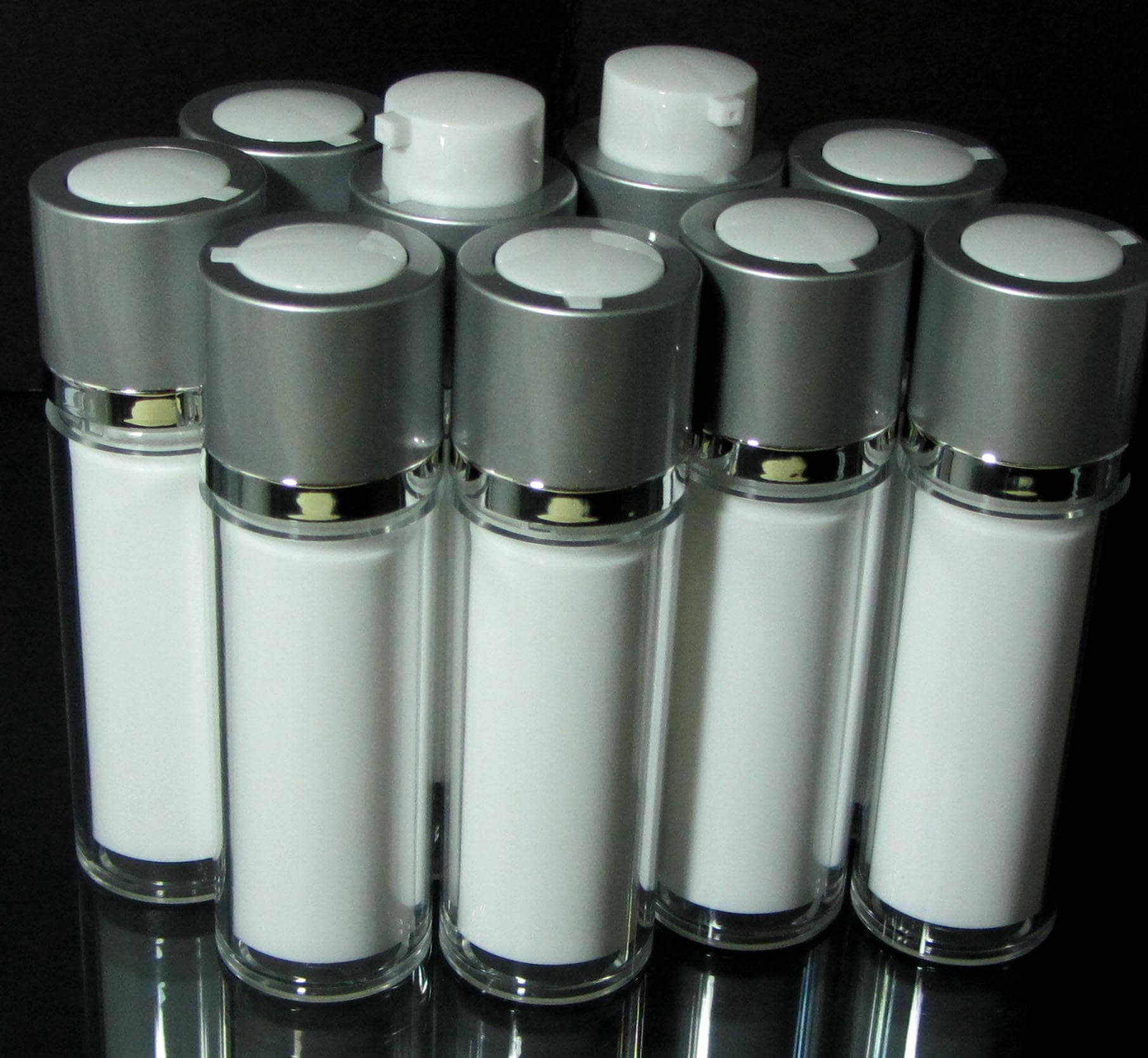 Airless Pump Bottles Twist Up Style Acrylic Serum Facial Treatment Empty Bottles 30 Ml 1 oz. (25 Bottles) 3530-25 Discount Cosmetic Jars