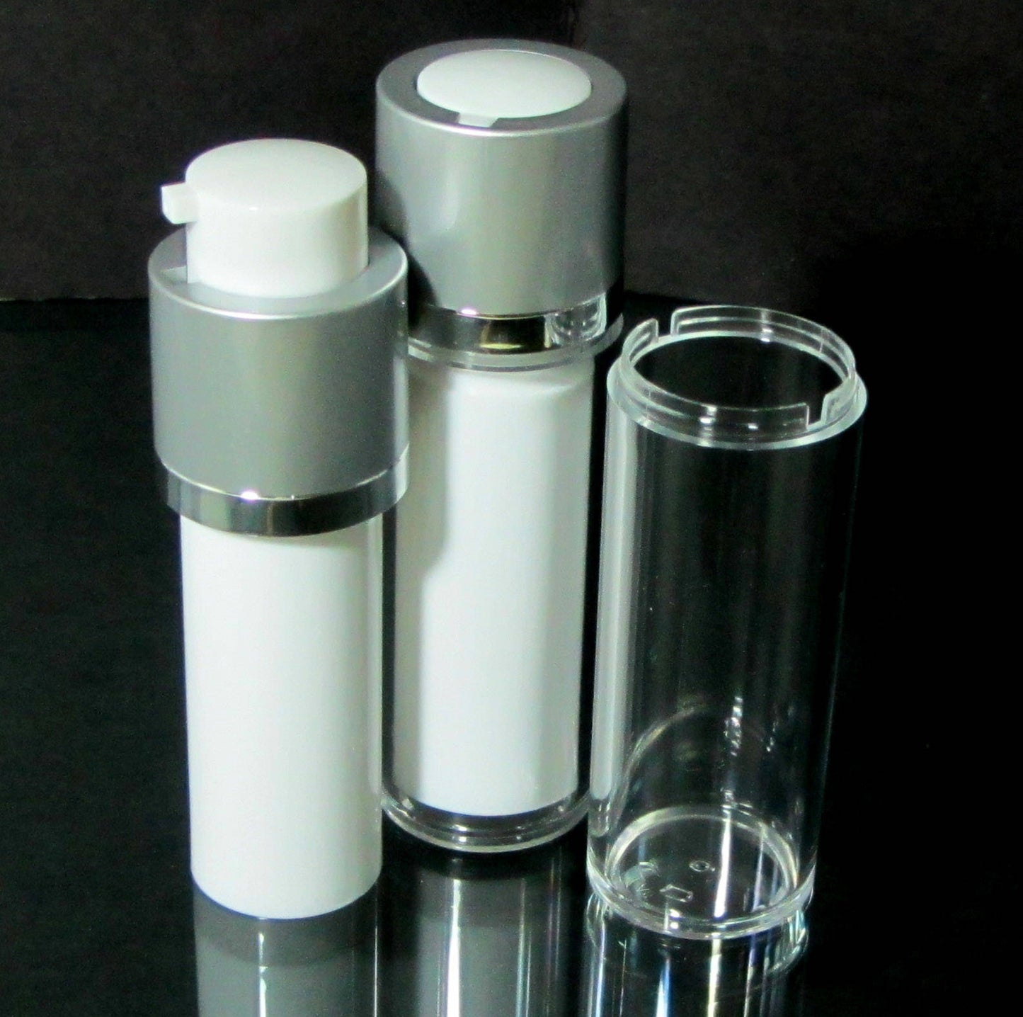 Airless Pump Bottles Twist Up Style Acrylic Serum Facial Treatment Empty Bottles 30 Ml 1 oz. (50 Bottles) 3530-50 Discount Cosmetic Jars