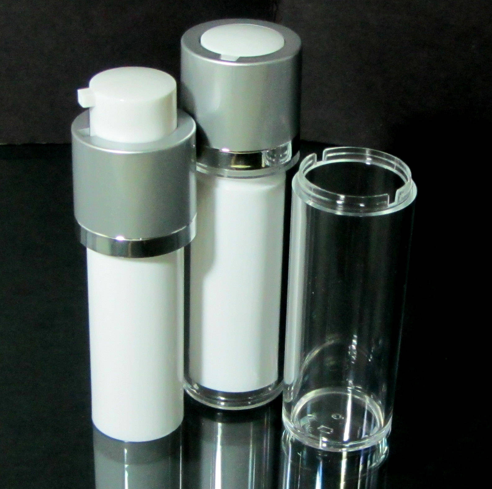 Airless Pump Bottles Twist Up Style Acrylic Serum Facial Treatment Empty Bottles 30 Ml 1 oz. (50 Bottles) 3530-50 Discount Cosmetic Jars