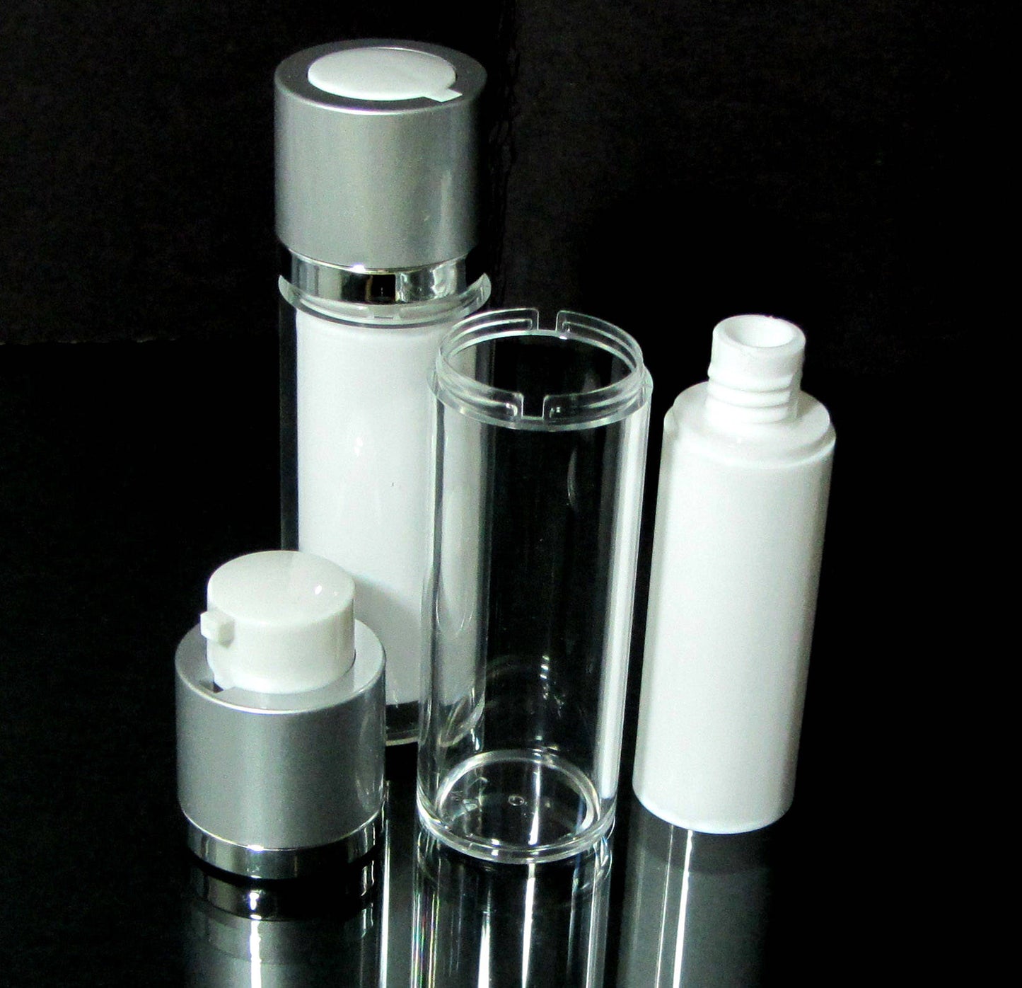 Airless Pump Bottles Twist Up Style Acrylic Serum Facial Treatment Empty Bottles 30 Ml 1 oz. (50 Bottles) 3530-50 Discount Cosmetic Jars