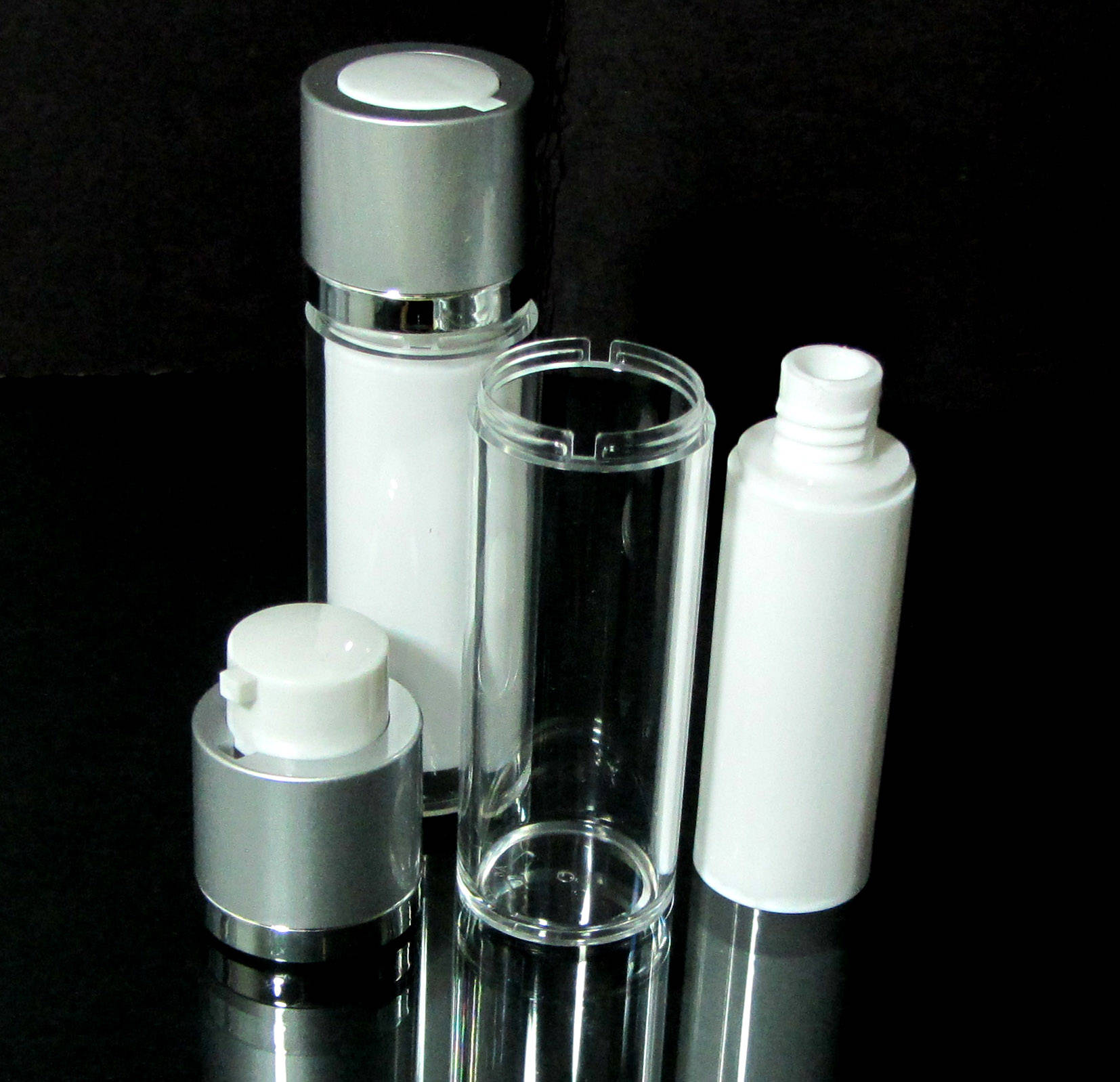 Airless Pump Bottles Twist Up Style Acrylic Serum Facial Treatment Empty Bottles 30 Ml 1 oz. (50 Bottles) 3530-50 Discount Cosmetic Jars