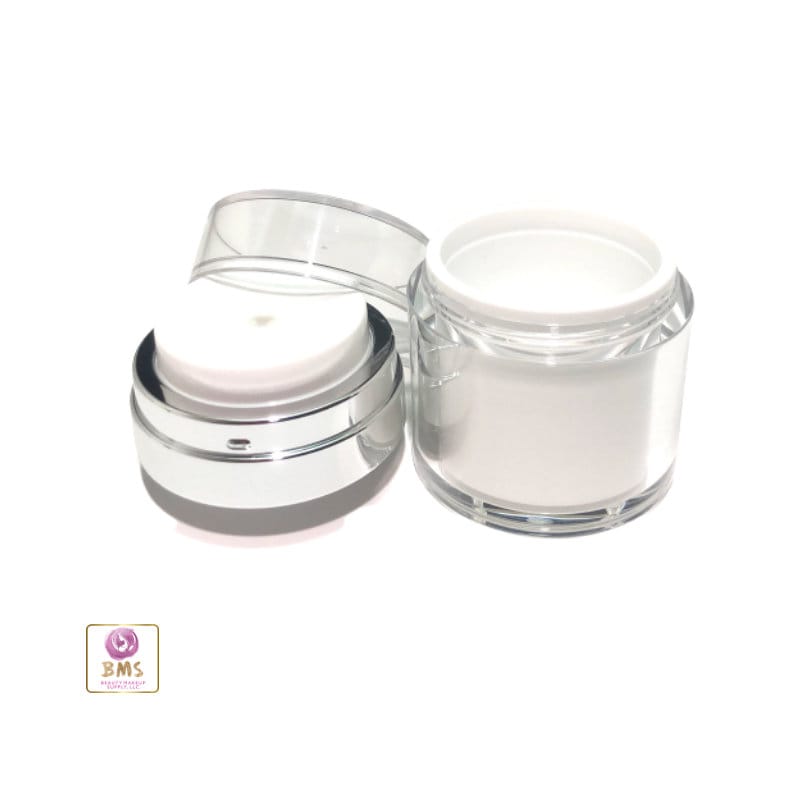 Airless Pump Jars Refillable Beauty Packaging Container - 30 ml / 1 oz. (2 pcs) 3630-2 | FREE US Shipping Discount Cosmetic Jars