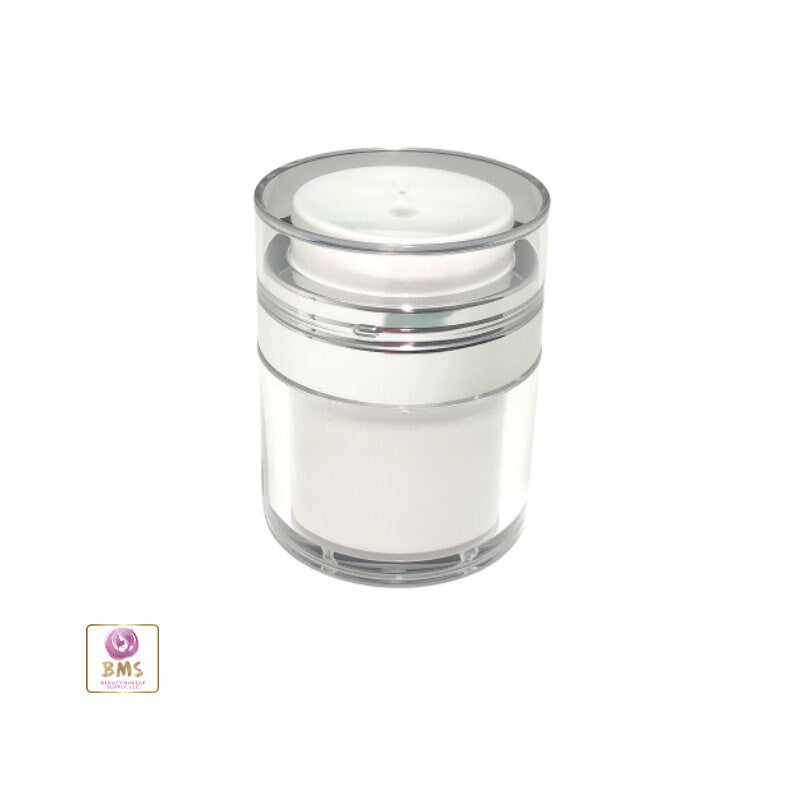 Airless Pump Jars Refillable Beauty Packaging Container - 30 ml / 1 oz. (50 Jars) 3630-50 Discount Cosmetic Jars