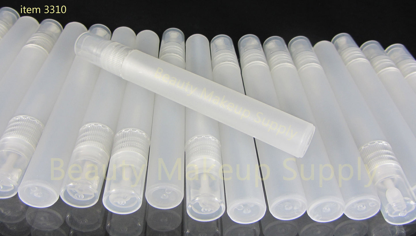 Mini Spray Bottles Cylinder Plastic Pen Style Atomizer Perfume Alcohol Mister Sprayer 10 Ml (50 Bottles) 3310-50 Discount Cosmetic Jars