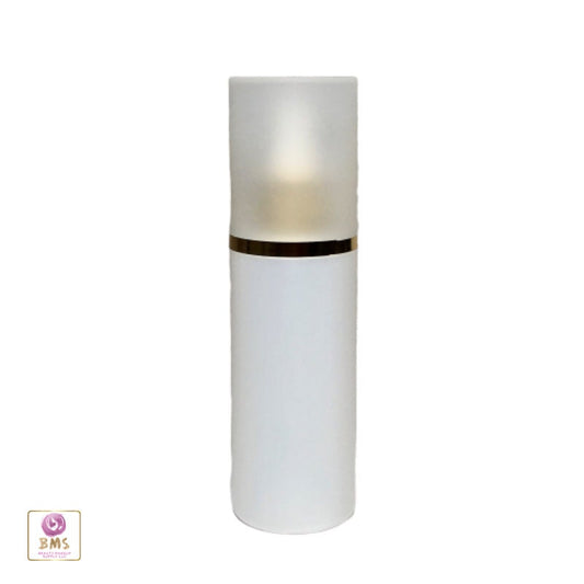 Plastic Bottles PE Luxury Spray Bottles with white Sprayer Pump w/ Gold Collars & Overcap 5 oz Natural Frosted (50 Bottles) 9725-50 Discount Cosmetic Jars